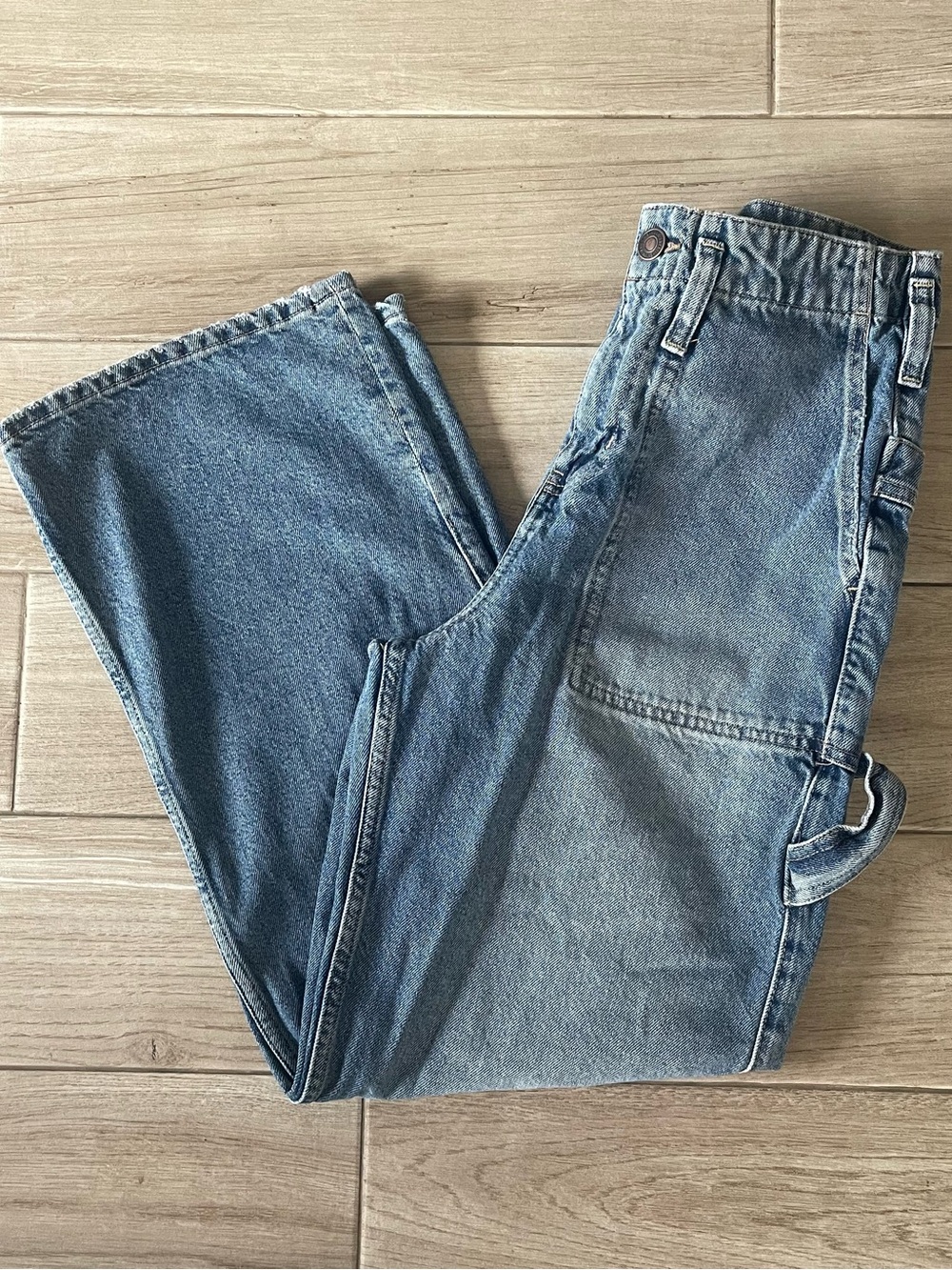 Free People We the Free Wide Leg Baggy Cargo Jeans